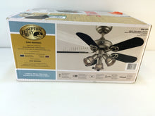Load image into Gallery viewer, Hampton Bay 68353 San Marino 36 in. Brushed Steel Ceiling Fan 666834