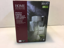 Load image into Gallery viewer, Home Decorators Essex Brushed Nickel Outdoor LED Powered Wall Lantern 323317