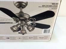 Load image into Gallery viewer, Hampton Bay 68353 San Marino 36 in. Brushed Steel Ceiling Fan 666834