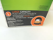 Load image into Gallery viewer, Gibraltar Mailboxes AR15B000 Arlington Premium Steel Post-Mount Mailbox, Black