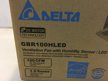 Load image into Gallery viewer, Delta GBR100HLED Breez GreenBuilder Series 100CFM Ceiling Bathroom Exhaust Fan