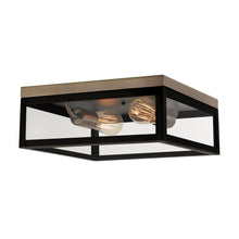 Load image into Gallery viewer, Globe Electric 65919 Verona 2-Light Dark Bronze Flush Mount
