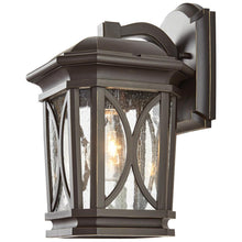 Load image into Gallery viewer, Home Decorators 23472 1-Light Bronze with Brass Highlights Outdoor 7" Lantern