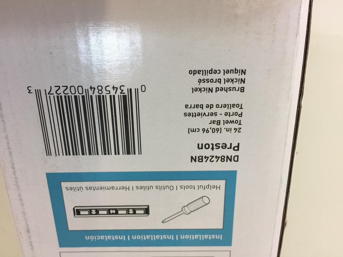 MOEN DN8424BN Preston 24 in. Towel Bar in Spot Resist Brushed Nickel