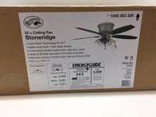Load image into Gallery viewer, Hampton Bay 51823 Stoneridge 52" Matte White Hugger LED Ceiling Fan 1003363326