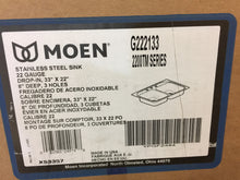 Load image into Gallery viewer, MOEN G222133 2200 Series Drop-In Stainless Steel 33" Double Bowl Kitchen Sink