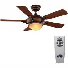 Load image into Gallery viewer, Hampton Bay 91100 Midili 44" LED Indoor Gilded Espresso Ceiling Fan 1002711156