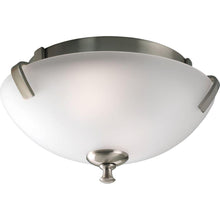Load image into Gallery viewer, Progress Lighting Wisten 14 in. 2-Light Brushed Nickel Flushmount P3290-09