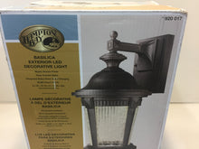 Load image into Gallery viewer, Hampton Bay Basilica Collection Mystic Bronze Outdoor LED Wall Lantern 920017