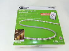 Load image into Gallery viewer, Commercial Electric DC9521WH-A 24ft. LED Warm White Tape Light Kit 1001798987