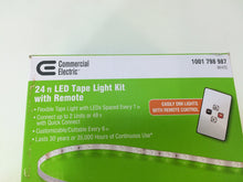 Load image into Gallery viewer, Commercial Electric DC9521WH-A 24ft. LED Warm White Tape Light Kit 1001798987