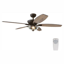 Load image into Gallery viewer, Home Decorators Connor 54" LED Bronze Dual-Mount Ceiling Fan with Remote 51848