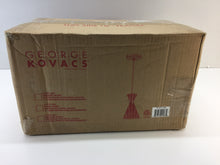 Load image into Gallery viewer, George Kovacs Conic 1-Light Honey Gold Mini Pendant Matte Black Shade P1821-248