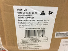 Load image into Gallery viewer, Ryobi RY40561 10 in. 40-Volt Lithium-Ion Cordless Pole Saw