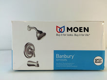 Load image into Gallery viewer, MOEN 82910SRN Banbury 1-Handle 1-Spray Tub and Shower Faucet Brushed Nickel