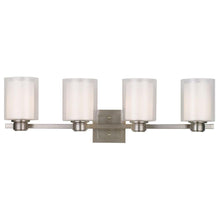 Load image into Gallery viewer, Design House 556167 Oslo 4-Light Brushed Nickel Vanity Light