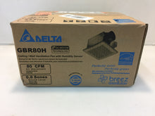 Load image into Gallery viewer, Delta GBR80H Breez GreenBuilder G2 Series 80 CFM Ceiling Bathroom Exhaust Fan