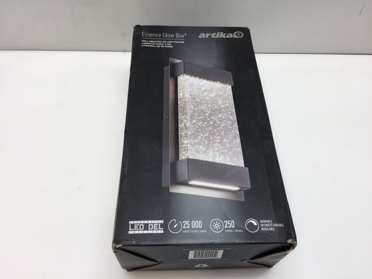 Artika Medium Essence Glowbox LED Wall Mount Lantern Bubble Glass GB39