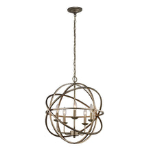 Load image into Gallery viewer, Home Decorators Sarolta Sands Collection 5-Light Antique Silver Orb Pendant
