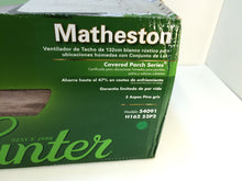 Load image into Gallery viewer, Hunter Matheston 54091 52" Cottage White Ceiling Fan with Light Kit