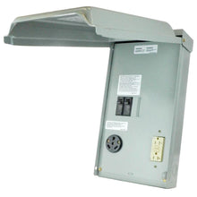 Load image into Gallery viewer, GE 100 Amp 2-Space 2-Circuit 240-Volt Unmetered RV Outlet Box 30A 20A GE1LU032SS