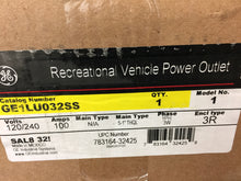 Load image into Gallery viewer, GE 100 Amp 2-Space 2-Circuit 240-Volt Unmetered RV Outlet Box 30A 20A GE1LU032SS