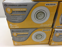 Load image into Gallery viewer, 5x Lithonia Lighting LK3GMW M6 3" NewConstruction GU10 White Gimbal Recessed Kit