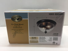 Load image into Gallery viewer, Hampton Bay 21093-000 2-Light 13 in. Bronze Flush Mount Ceiling Light 1003324683