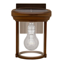Load image into Gallery viewer, GAMA SONIC Solar Coach 1-Light Red Copper LED Wall Mount Lantern Sconce GS-1B RC