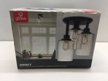 Load image into Gallery viewer, Globe Electric Annecy 3-Light Oil Rubbed Bronze Semi-Flush Mount Light 65904