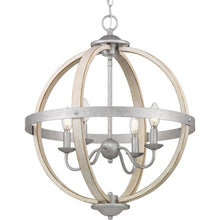 Load image into Gallery viewer, Progress Lighting Keowee 4-Light Galvanized Orb Chandelier P400128-141