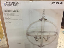 Load image into Gallery viewer, Progress Lighting Keowee 4-Light Galvanized Orb Chandelier P400128-141