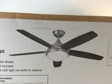 Load image into Gallery viewer, HDC YG513-BN Gramercy 52" LED Indoor Brushed Nickel Ceiling Fan