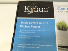 Load image into Gallery viewer, KRAUS KPF-1750 Geo Axis Pull-Out Kitchen Faucet, Stainless Steel Black Onyx