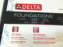Load image into Gallery viewer, Delta 21988LF Foundations 2-Handle Sprayer Standard Kitchen Faucet Chrome