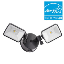 Load image into Gallery viewer, Lithonia Lighting OLF 2SH 40K 2-Head Bronze Outdoor LED Square Flood Light