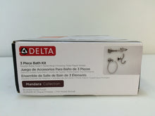 Load image into Gallery viewer, Delta 76264-BN Mandara 3-Piece Bath Hardware Set, Brushed Nickel