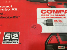 Load image into Gallery viewer, Milwaukee 2691-22 M18 18V Li-Ion Cordless Drill Driver/Impact Driver Combo Kit