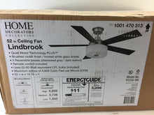 Load image into Gallery viewer, Home Decorators Collection YG336-BN Lindbrook 52" Brushed Nickel Ceiling Fan