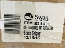 Load image into Gallery viewer, Swanstone BS01515.015 Dual Mount Composite 15" 1-Hole Bar SinK, Black Galaxy