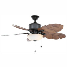 Load image into Gallery viewer, Home Decorators Palm Cove 52" LED Indoor/Outdoor Natural Iron Ceiling Fan 51422