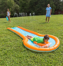 Load image into Gallery viewer, HearthSong 12-Foot Inflatable Water Slide with Sprinkler - 733340