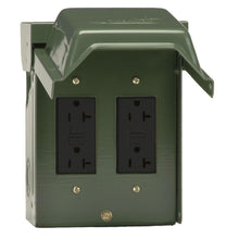 Load image into Gallery viewer, GE 2-20 Amp Backyard Outlet with GFCI Receptacles U012010GRP
