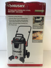 Load image into Gallery viewer, Husky 8111011 10 Gal. Stainless Steel Wet/Dry Vacuum