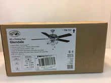 Load image into Gallery viewer, Hampton Bay AG524-FB Glendale 52" Flemish Brass Ceiling Fan 1002275160