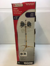Load image into Gallery viewer, Utilitech HW-GZ001 2-Head 500-Watt Halogen Tripod Stand Work Light 0757221