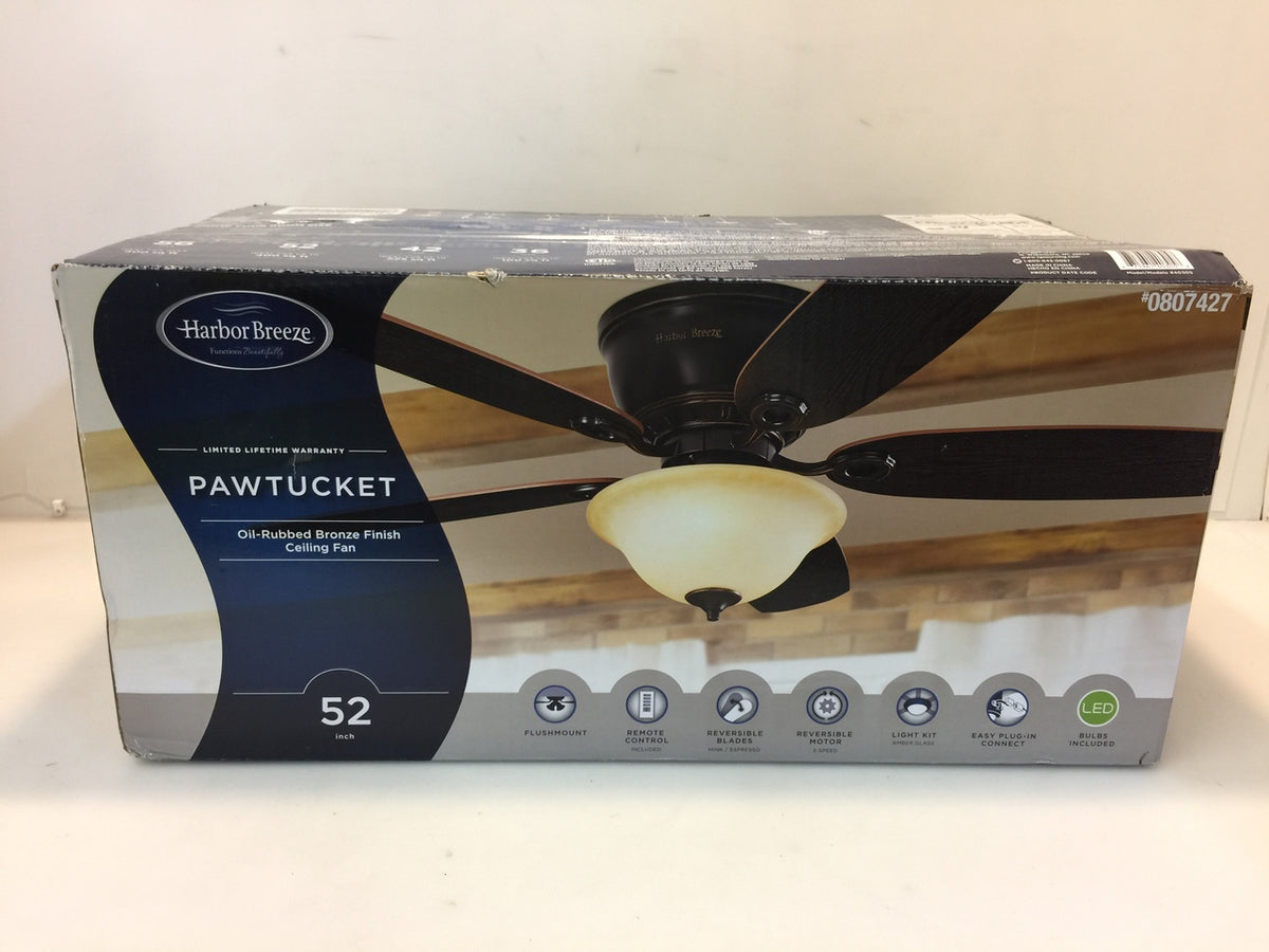Harbor Breeze Pawtucket 52" Oil Rubbed Bronze Indoor Ceiling Fan 40305