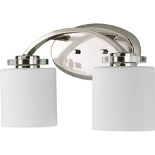 Load image into Gallery viewer, Progress Lighting Nisse 2-Light Polished Nickel Bathroom Vanity Light P2013-104