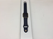 Load image into Gallery viewer, Apple Watch Series 1 38mm Gold Aluminum Case Midnight Blue Sport Band MQ102LL/A