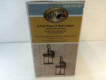 Load image into Gallery viewer, Hampton Bay 7072-2RT Twin-Pack 1-Light Weathered Bronze Lantern 1000014557